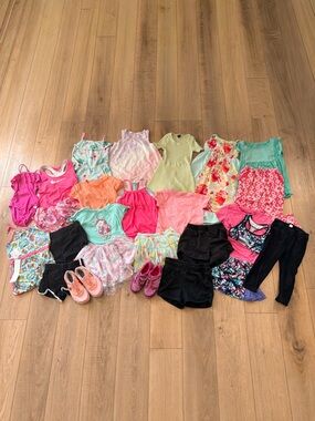 GIRLS SPRING SUMMER OUTFIT BUNDLE SIZE SMALL 6/7 CASUAL PREPPY ATHLEISURE TRENDY